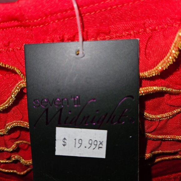 RED/GOLD NWT S/M Ruffled Rumba Botoy Shorts - Picture 5 of 15